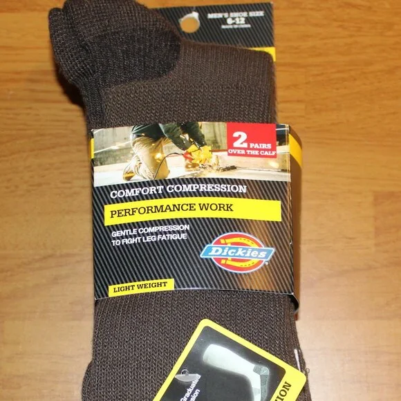 NWT Dickies Gray Light Compression 8-15 mmHg OTC Work Socks Shoe Size 6 - 12 - Picture 4 of 11